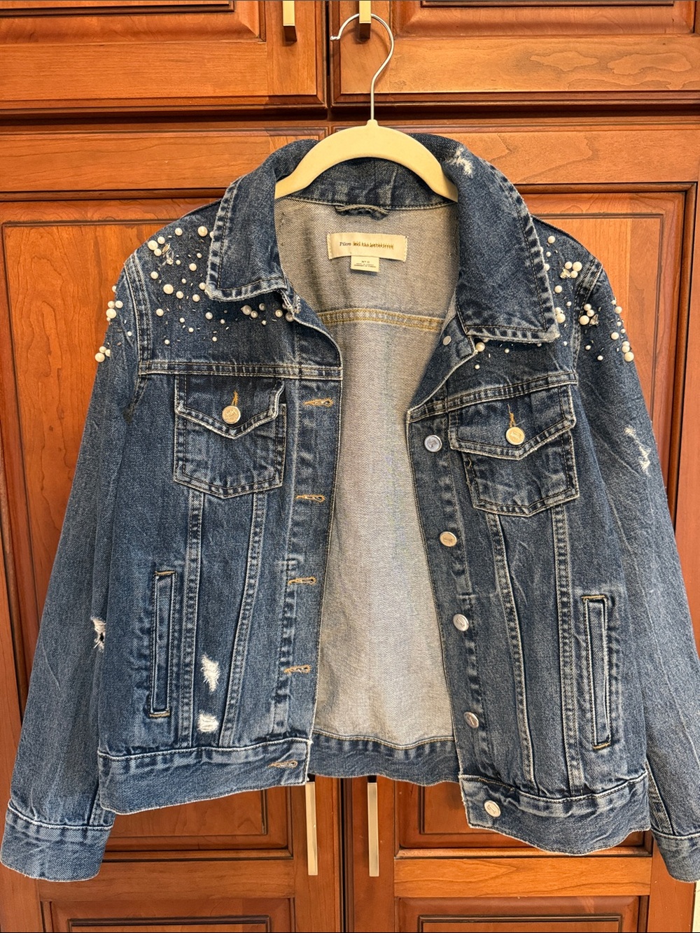 Anthropologie Pilcro and the Letterpress Light Blue Denim Jacket